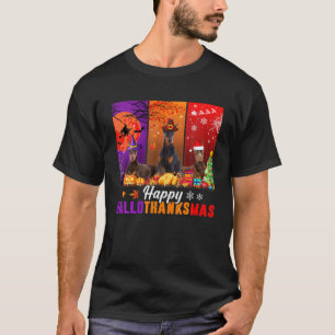 T-shirt Doberman Pinscher Hallothanksmas Halloween X