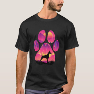 T-shirt Doberman Pinscher Paw Maman Papa Chien Femmes Homm