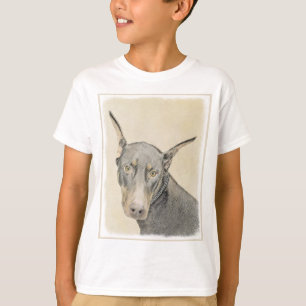 T-shirt Doberman Pinscher Peinture - Art Chien original