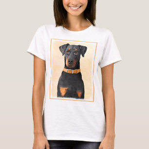 T-shirt Doberman Pinscher Peinture non découpée Art origin