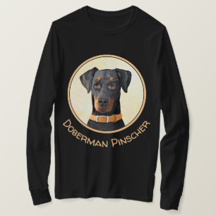 T-shirt Doberman Pinscher Peinture non découpée Art origin