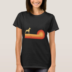 T-shirt Doberman Retro coucher de soleil Vintage s pour ho