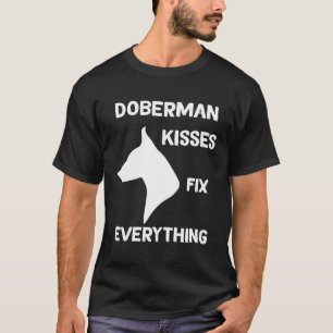 T-shirt Doberman tendance baisers règlent tout Dobie Maman