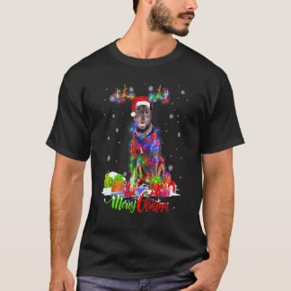 T-shirt Dobermann Pinscher drôle Joyeux Noël Fête