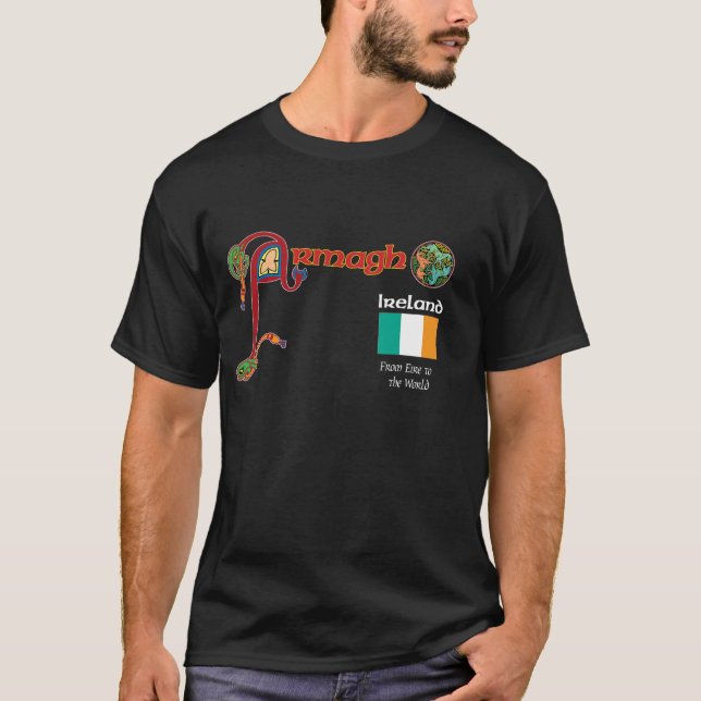 T-shirt d'obscurité d'Armagh du comté (Devant)