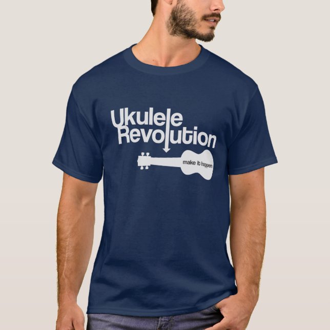 T-shirt d'obscurité de révolution d'ukulélé (Devant)