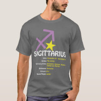 T-shirt d'obscurité de traits de Sagittaire