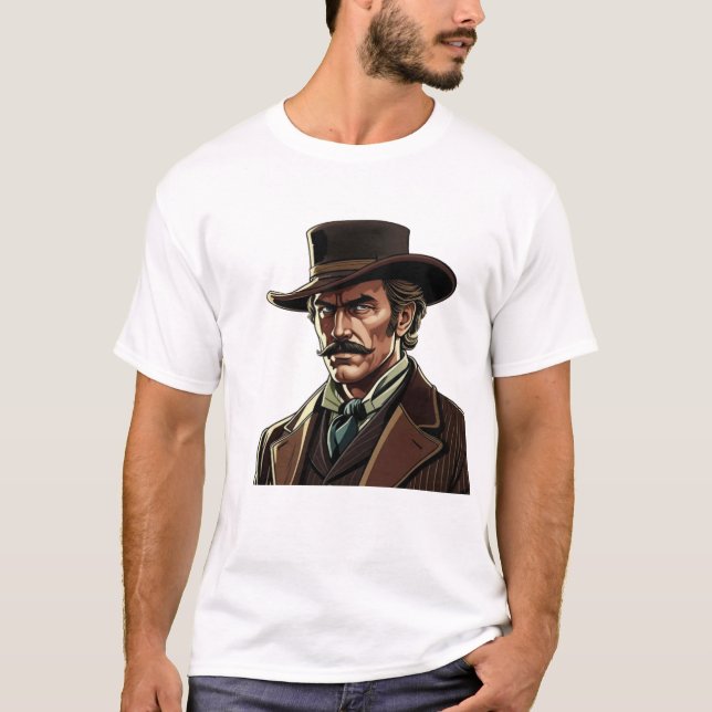 T-shirt Doc Holliday: Sharp Gaze & Legend (Devant)