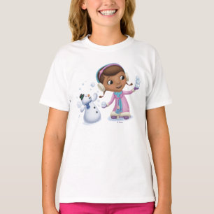 T-shirt Doc McStuffins   Doc Et Chilily Jouer Dans La Neig