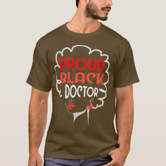 T-shirt Docteur noir Femmes Afro-Américaine Docteur MD Gra