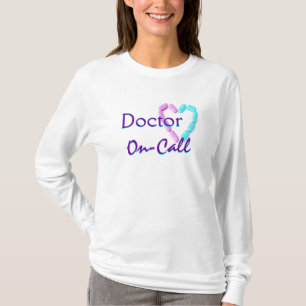T-shirt Docteur On-Call En Bleu Bébé