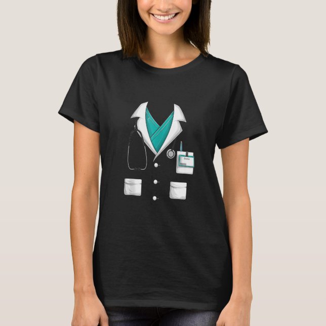 T-shirt Docteur White Lab Manteau drôle Costume Halloween  (Devant)