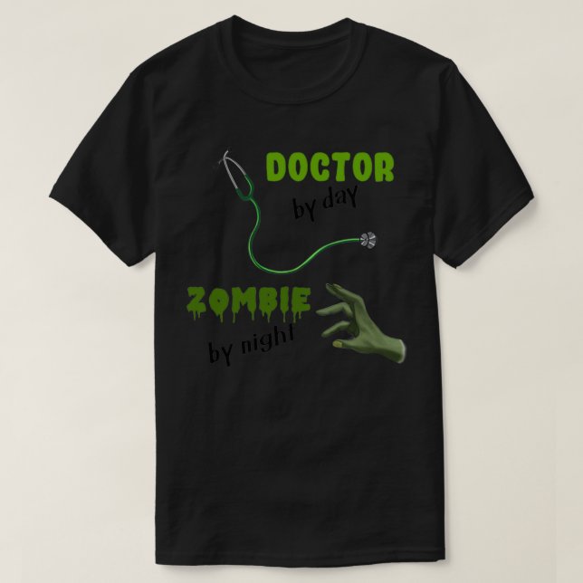 T-shirt Docteur Zombie la nuit 5 (Design devant)