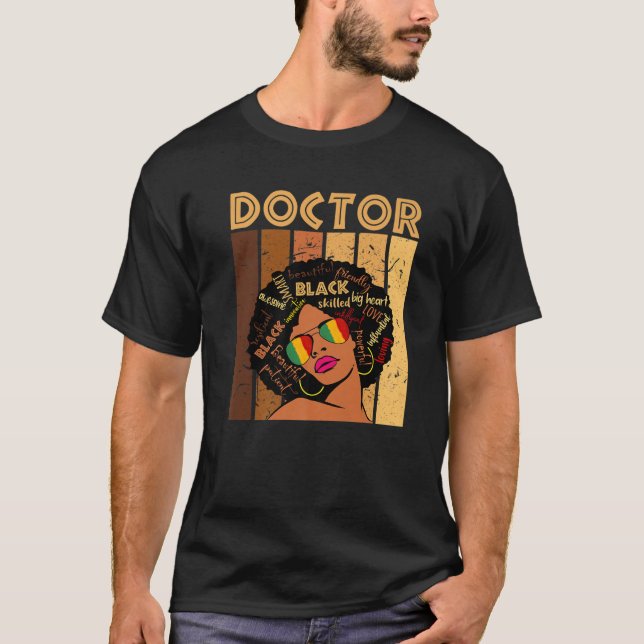 T-shirt Doctor Afro African American Women Black History M (Devant)