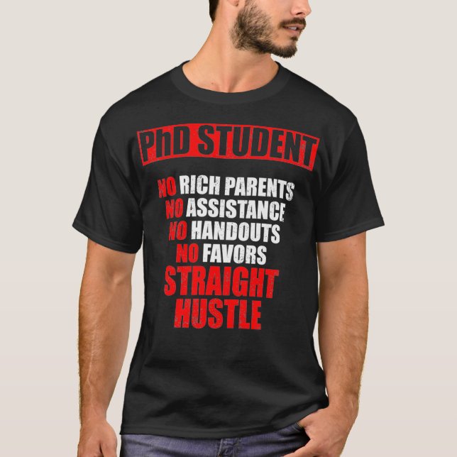 T-shirt Doctorat Doctorat Doctorat Doctorat Diplôme (Devant)