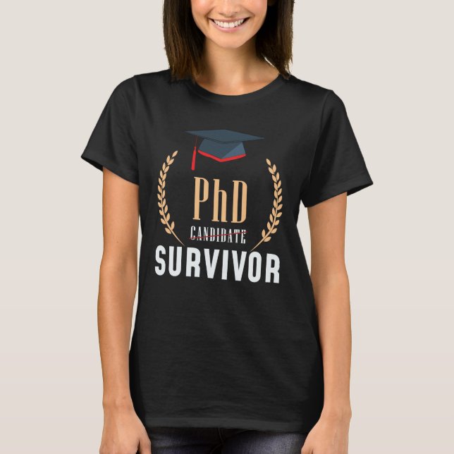 T-shirt Doctorat Doctorat Titre Dissertation Fin de la thè (Devant)