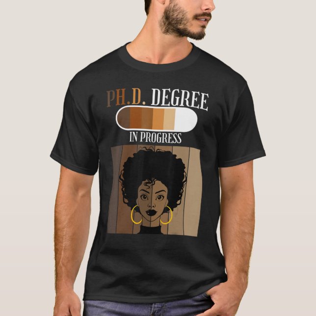 T-shirt Doctorat En Cours Doctorant Candidat Étudiant Noir (Devant)
