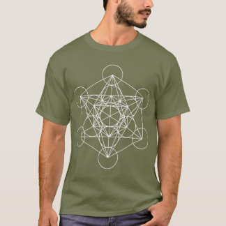 T-shirt Dodécaèdre blanc Géométrie sacrée