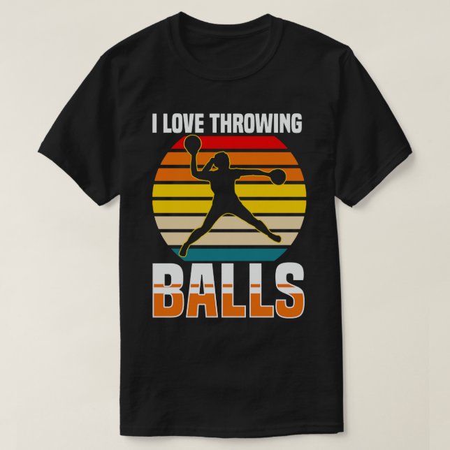 T-shirt Dodgeball I Love Throwing Balls (Design devant)