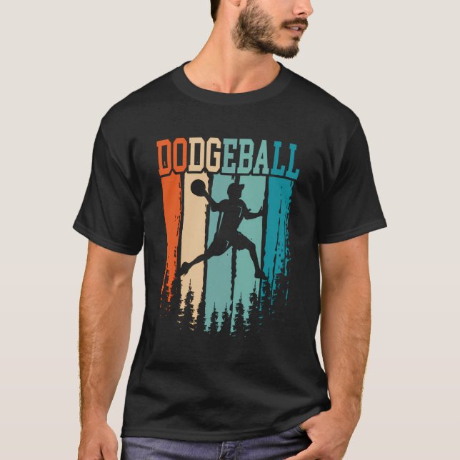 T-shirt Dodgeball Retro Vintage (Devant)