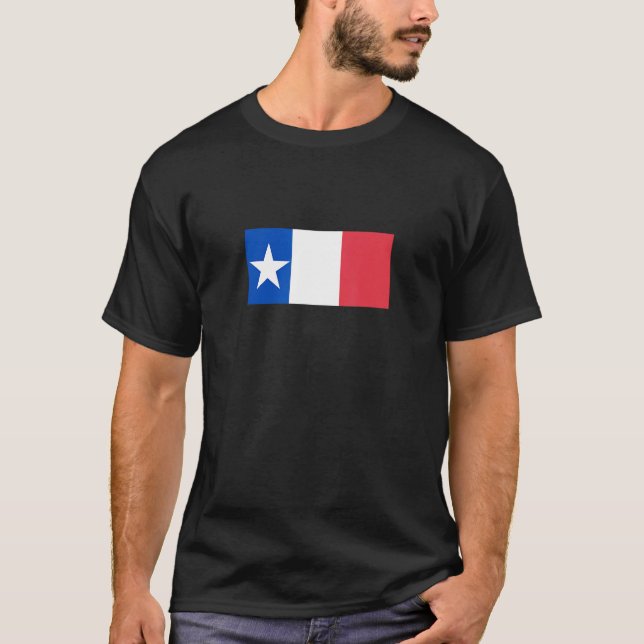 T-shirt Dodson Flag  Texas Republic Flag Alamo (Devant)