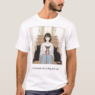 T-shirt Dog and Cats Are My Friends 