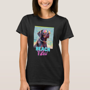 T-shirt Dog Beach T Shirt Cute Labrador Propriétaire Tee G