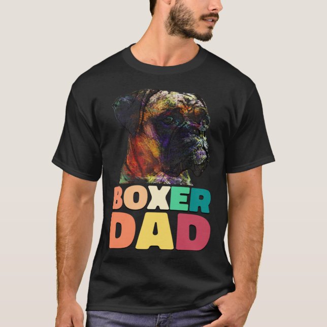T-shirt Dog Boxer Dad Boxer Owner (Devant)