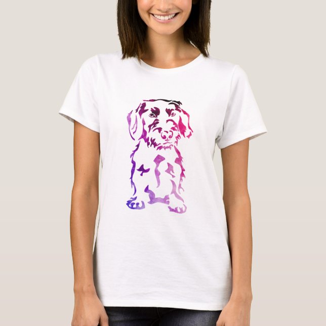 T-shirt Dog Dachshund À poils durs (Devant)