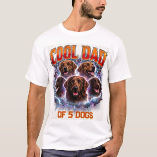 T-shirt Dog Dad Portrait Personalized Number Custom Design