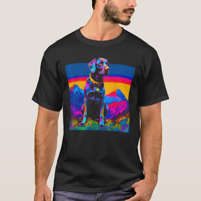 T-shirt Dog German Shorthaired Pointer Peace Nature Design (Devant)