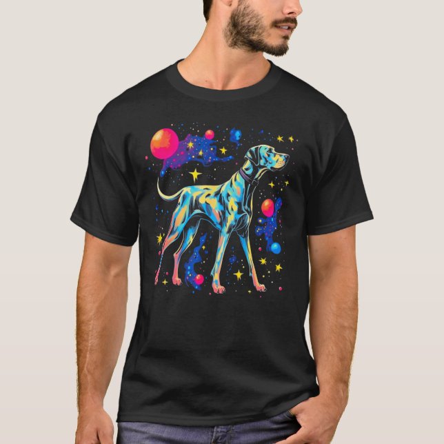 T-shirt Dog Great Dane in Space (Devant)