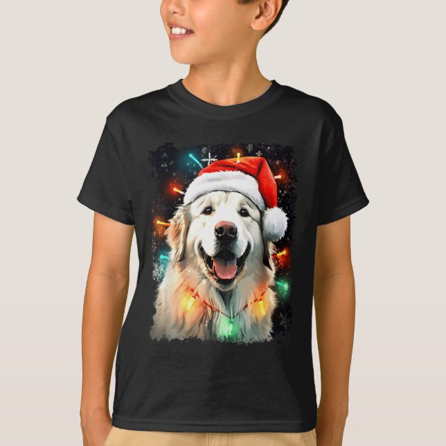 T-shirt Dog Great Pyrenees Christmas  (Devant)