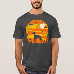 T-shirt Dog Halloween Vizsla Dog Jack O Lantern Pumpkin