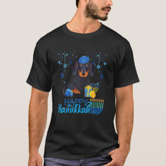 T-shirt Dog Hanukkah Chanukah Menorah Christmas