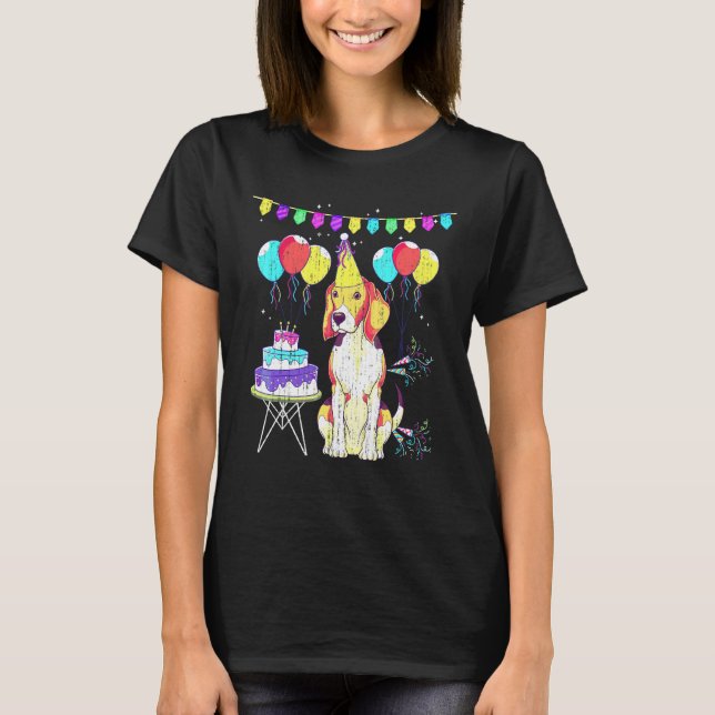 T-shirt Dog  Kids Birthday Cake Dog Owner Pet Animal Beagl (Devant)
