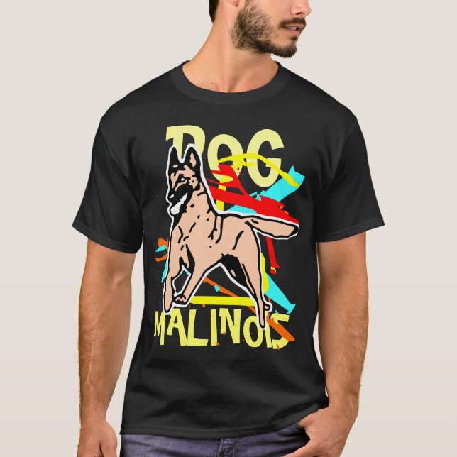 T-shirt dog malinois (Devant)