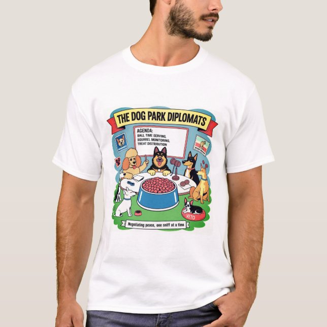 T-shirt Dog Park Diplomates Drôle Humour Tee (Devant)