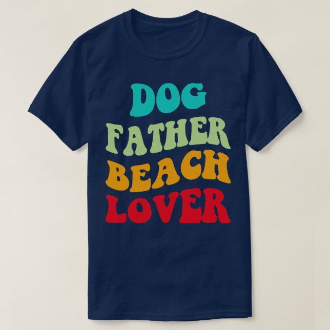 T-shirt Dog Père Beach Lover III (Design devant)