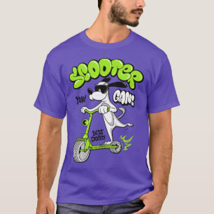 T-shirt Dog Riding Scooter