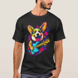T-shirt Dog Welsh Corgi Musician