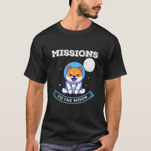 T-shirt Doge-1 Mission À La Lune Doge-Coin Drôle Shiba I