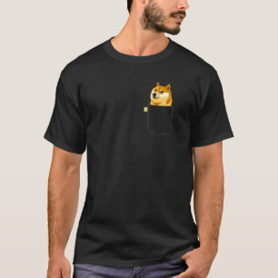 T-shirt Doge Coin Faux Pocket Dogecoin À La Lune