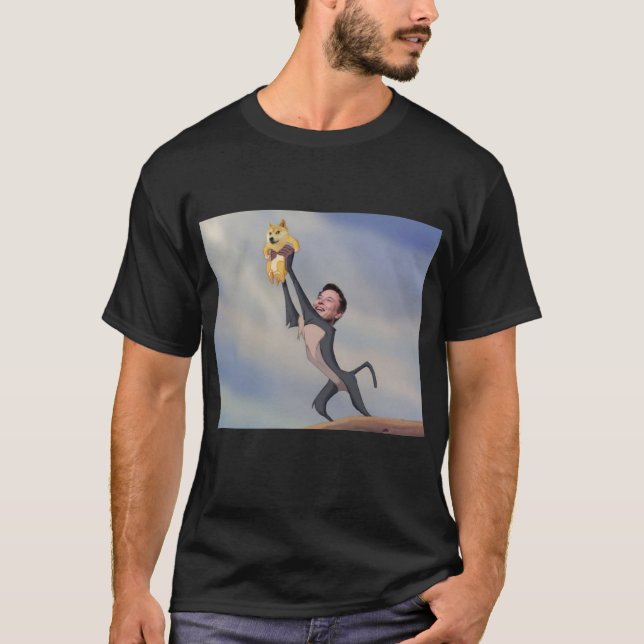 T-shirt Doge Elon Musk Lion King Meme (Devant)
