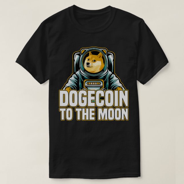 T-shirt Dogecoin À La Lune  (Design devant)