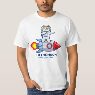 T-shirt Dogecoin À La Lune Rocket Man Space Doge Crypto 