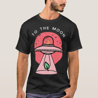 T-shirt Dogecoin Amusant Ufo À La Lune Hodl Doge Alien Abd