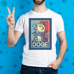T-shirt Dogecoin Astronaut Doge À La Lune Crypto Drôle