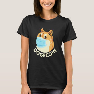 T-shirt Dogecoin Cryptomonnaie Shiba Inu Chien portant un 