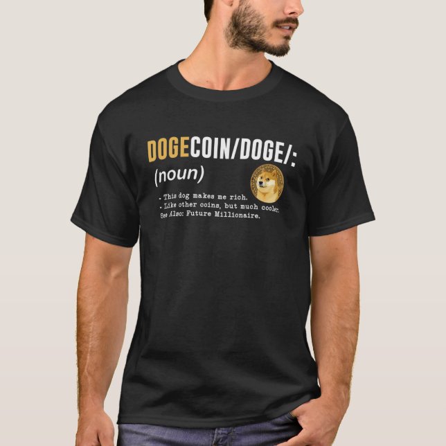 T-shirt Dogecoin Definition DOGE Token Crypto Meme Coin (Devant)